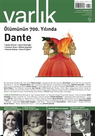 Varlık Edebiyat ve Kültür Dergisi Sayı: 1368 Eylül 2021