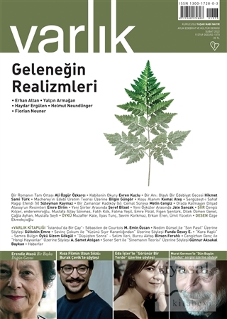 Varlık Edebiyat ve Kültür Dergisi Sayı: 1373 Şubat 2022