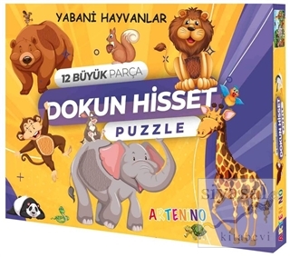 Yabani Hayvanlar 12 Büyük Parça Dokun Hisset Puzzle